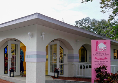 Alpha House Pinellas Front Door